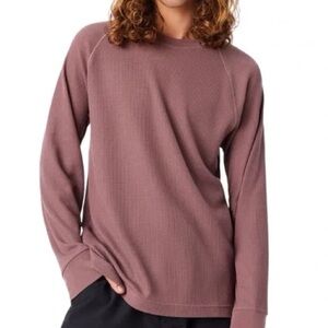 Outdoor Voices NWT Waffle Longsleeve Deep Taupe XL